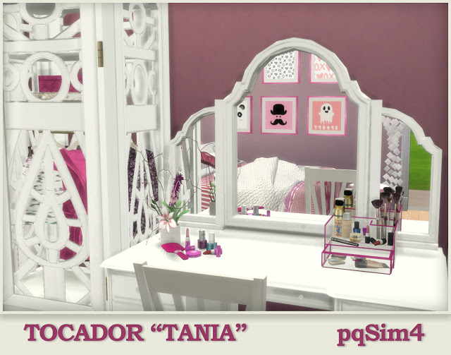 Sims 4 Tania vanity by Mary Jiménez at pqSims4
