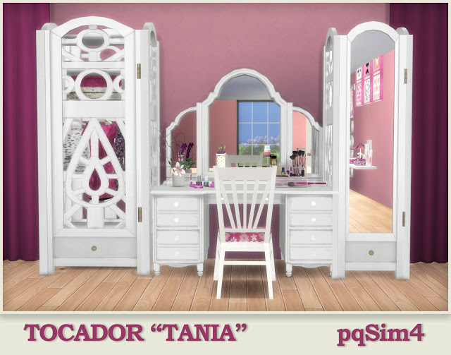 Sims 4 Tania vanity by Mary Jiménez at pqSims4