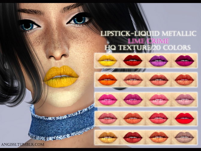 Lipstic -Liquid Metallic at Angissi » Sims 4 Updates