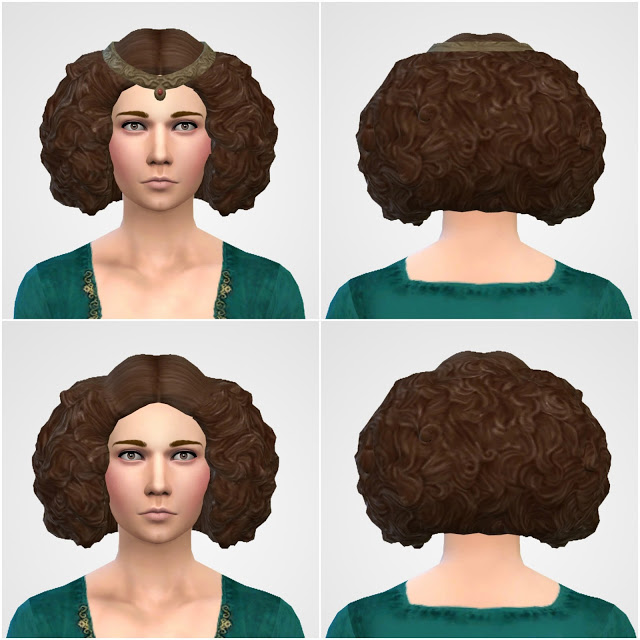 Sims 4 TSM to TS4 Queen Hair (2 Versions) at Historical Sims Life