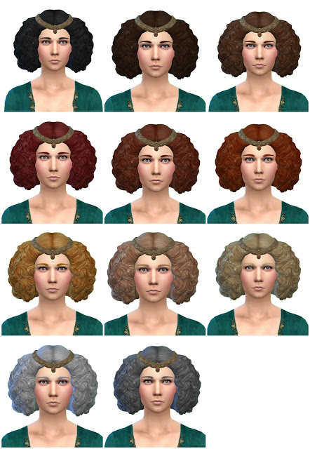 Sims 4 TSM to TS4 Queen Hair (2 Versions) at Historical Sims Life