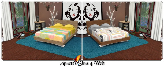Sims 4 Modern Bed TS3 to TS4 Conversion at Annett’s Sims 4 Welt