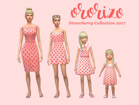 Strawberry Dress Collection 2017 by Ororizo at TSR