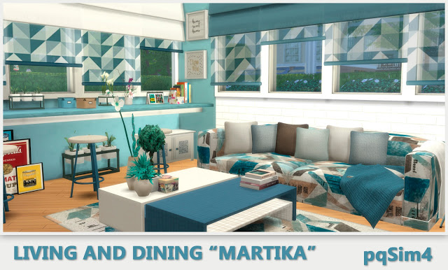 Sims 4 Martika Living and Dining at pqSims4