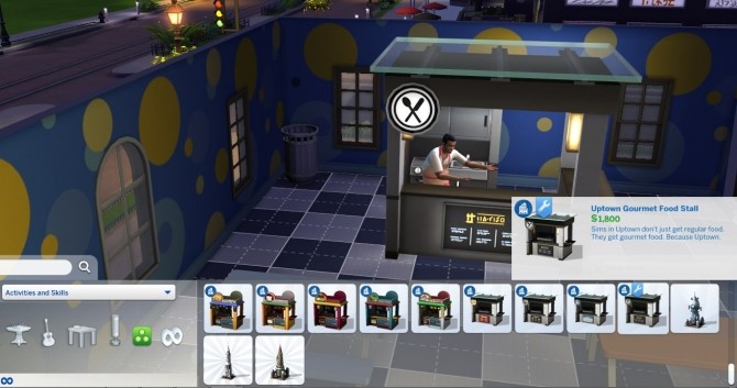 Sims 4 All in One Food Stall by MissChevus at Mod The Sims