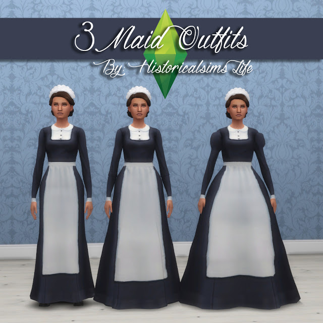 Sims 4 3 Maids Uniforms at Historical Sims Life