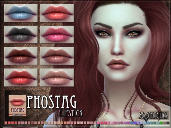 Sims 4 Phostag Lipstick by RemusSirion at TSR