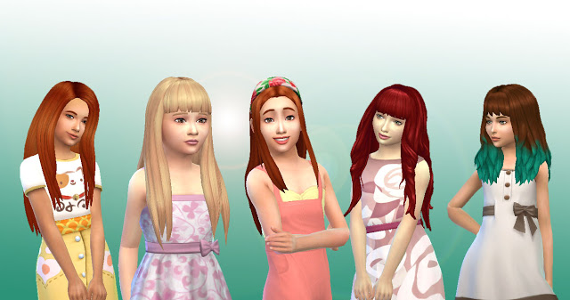 Sims 4 Girls Long Hair Pack 9 at My Stuff