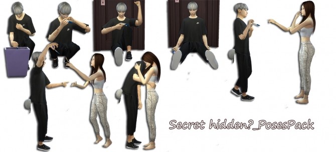 Sims 4 Secret hidden pose pack at Simsnema
