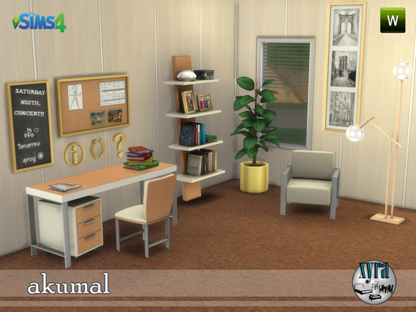 Sims 4 Akumal study set by xyra33 at TSR