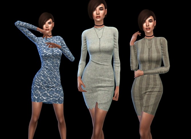 Sims 4 Gunsmoke Dress at Leo Sims