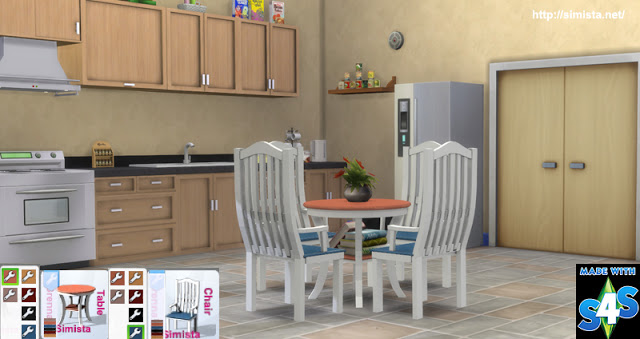 Sims 4 Brenna Dinging table and chairs at Simista