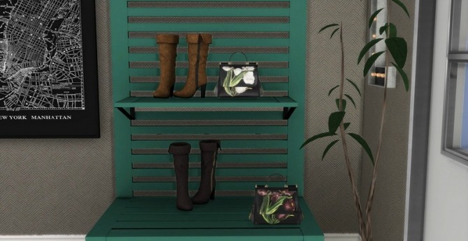 Sims 4 Hall Rack and Deco at Leo Sims