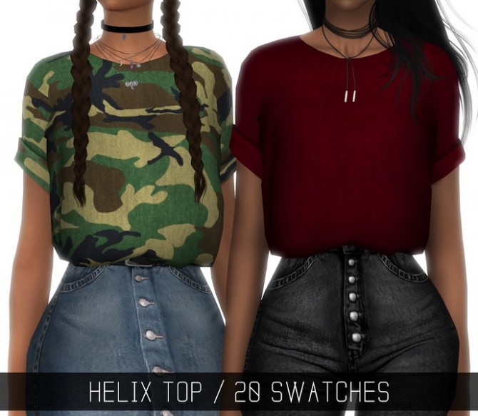 Sims 4 HELIX TOP at Simpliciaty