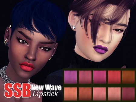 SSB New Wave Lipstick by SavageSimBaby at TSR
