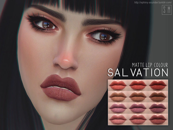 Sims 4 Salvation Matte Lip Colour by Screaming Mustard at TSR