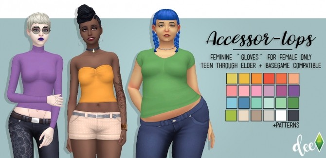 Sims 4 Acc. Tops at Deetron Sims