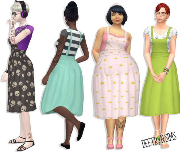 Liberated Shortalls v.2 at Deetron Sims » Sims 4 Updates