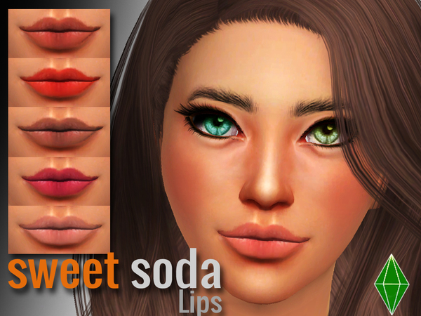 Sims 4 Sweet Soda Lips by LJP Sims at TSR