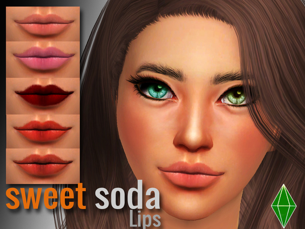 Sims 4 Sweet Soda Lips by LJP Sims at TSR