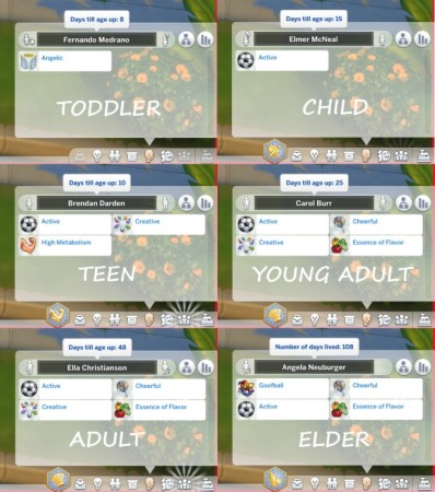 NORMAL Lifespan Mod (108+ day lifespan) by caucasiandad at Mod The Sims