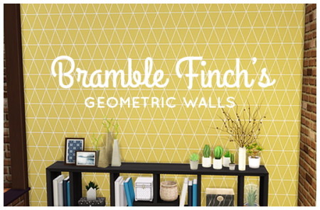Geometric Walls by BrambleFinch at SimsWorkshop