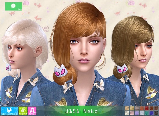 Sims 4 J151 Neko hair (free) at Newsea Sims 4