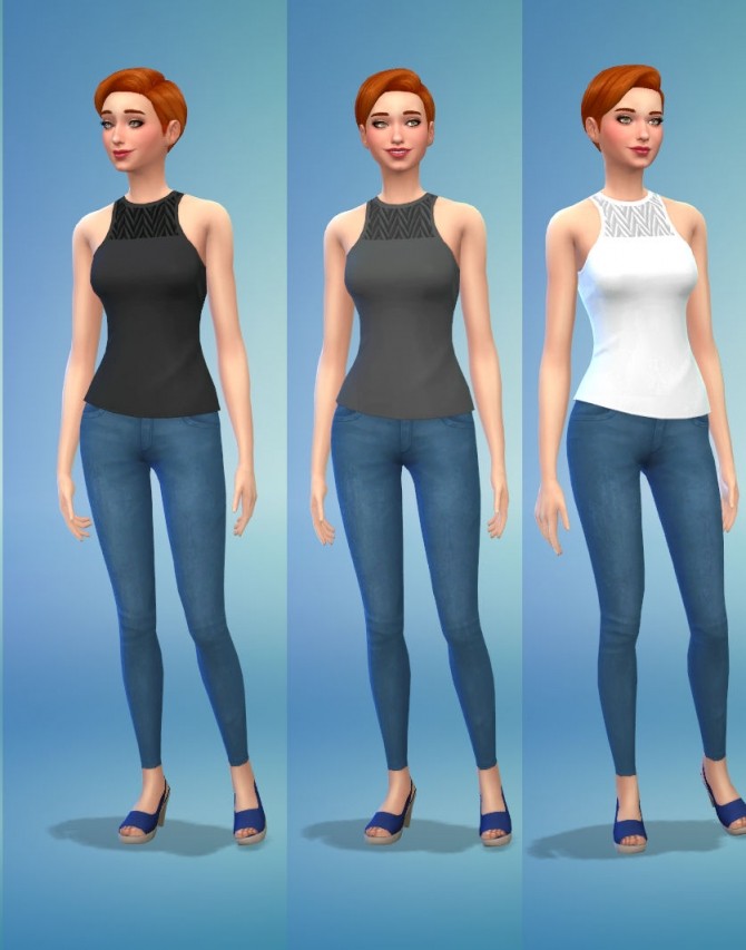 Sims 4 Partly Pleated Tops by Snowhaze at Mod The Sims