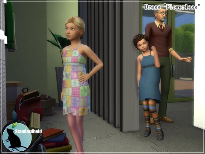 Sims 4 Flowerless dress by Standardheld at SimsWorkshop