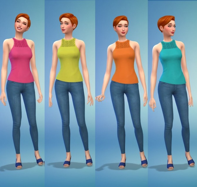 Sims 4 Partly Pleated Tops by Snowhaze at Mod The Sims