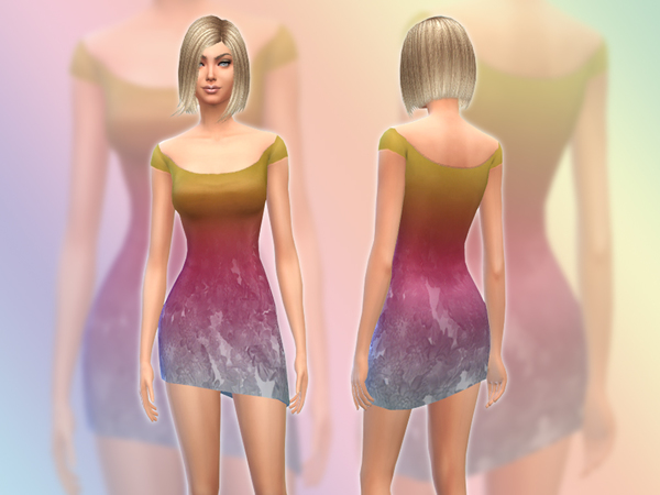 Sims 4 Satin Short Dress by Jaru Sims at TSR