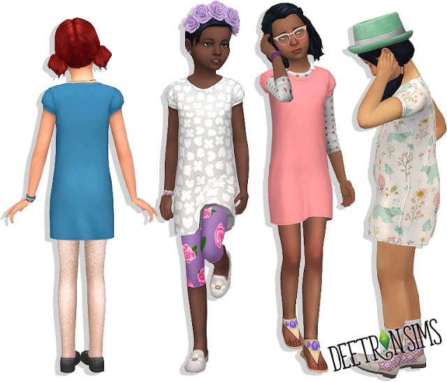 Sims 4 lilPoof Tee Dress at Deetron Sims