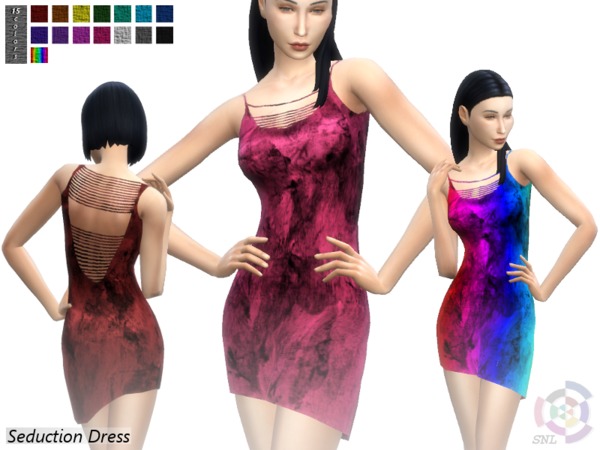 Sims 4 Seduction Dress by SuperNerdyLove at TSR