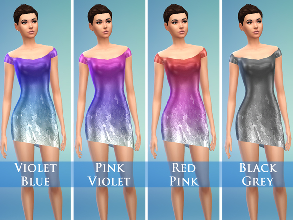Sims 4 Satin Short Dress by Jaru Sims at TSR