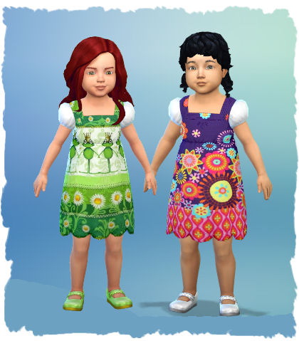 Sims 4 Toddler Dress Spring by Chalipo at All 4 Sims