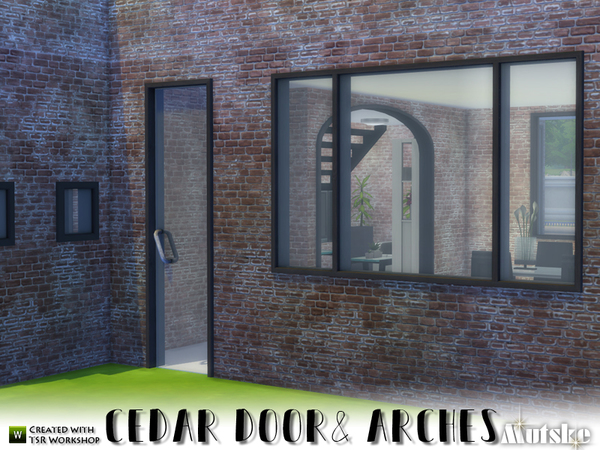 Sims 4 Cedar Doors and Arches by mutske at TSR