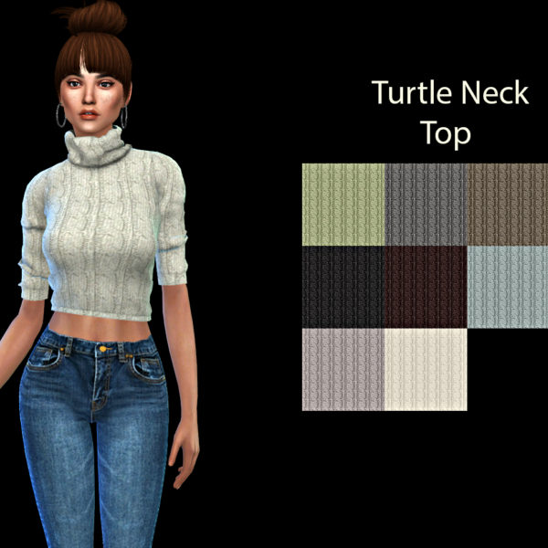 Sims 4 Turtle Neck Top at Leo Sims