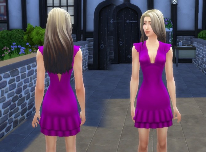 Sims 4 Short Ruffle Dress Conversion at My Stuff