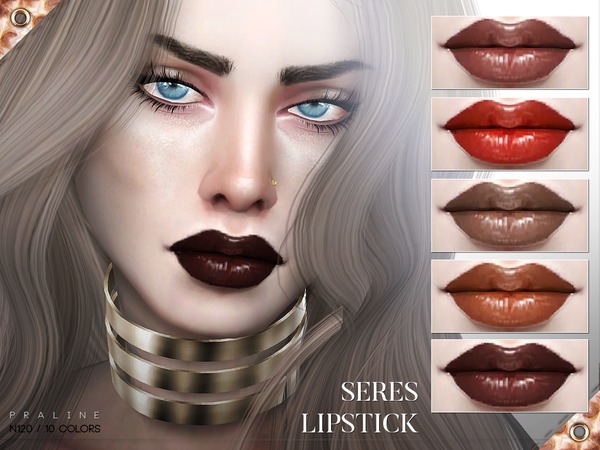 Sims 4 Seres Lipstick N120 by Pralinesims at TSR