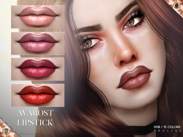 Sims 4 Avarost Lipstick N119 by Pralinesims at TSR