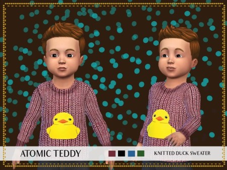 Toddler Knitted Duck Sweater by AtomicTeddy at TSR
