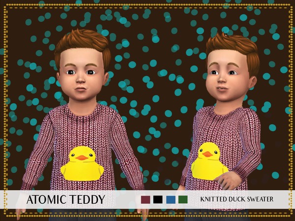 Sims 4 Toddler Knitted Duck Sweater by AtomicTeddy at TSR