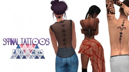 Spinal Tattoos by EnticingSims at SimsWorkshop