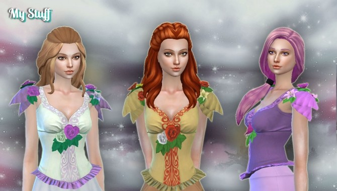 Sims 4 Fairy Rose top conversion at My Stuff