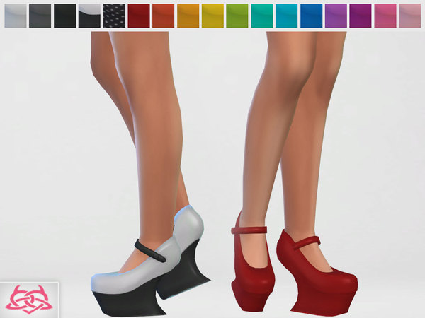 Sims 4 Set 4 dress, hair, shoes by Colores Urbanos at TSR