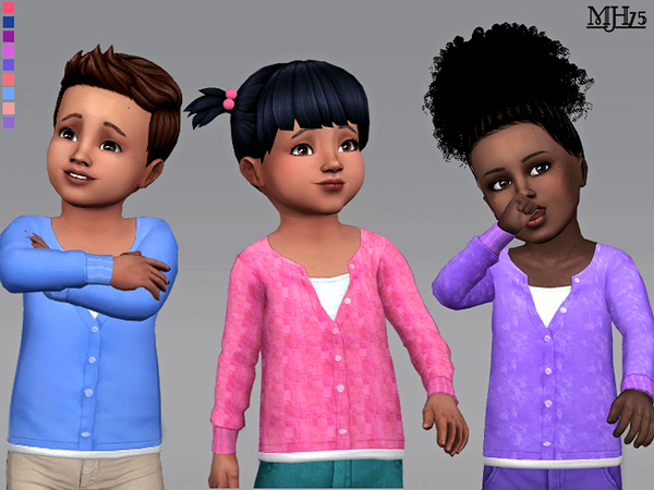 Sims 4 Cutie Tots Cardigan Toddler by Margeh 75 at TSR