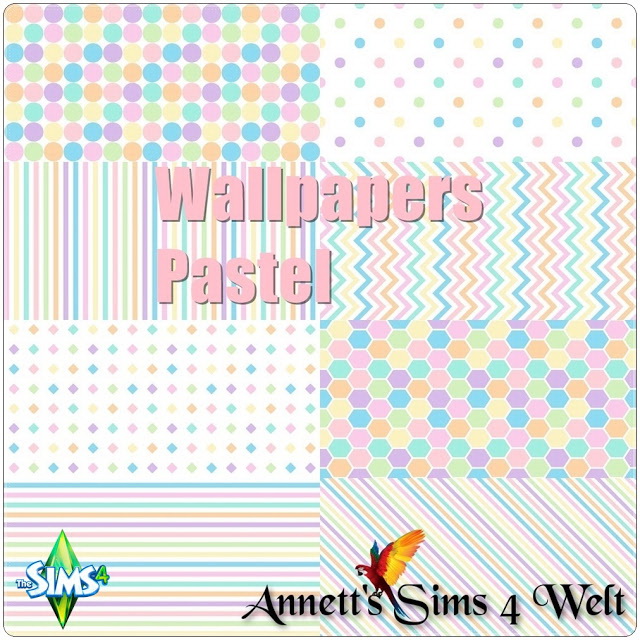 Sims 4 Pastel wallpapers at Annett’s Sims 4 Welt