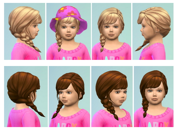 Sims 4 Little SideBraid for Toddler at Birksches Sims Blog