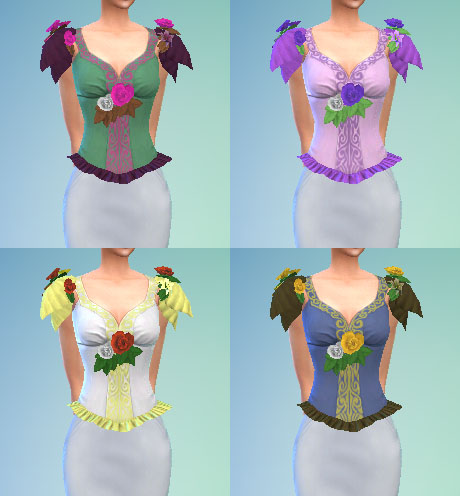 Sims 4 Fairy Rose top conversion at My Stuff