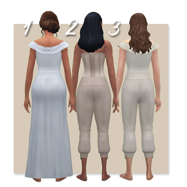Sims 4 Edwardian Womens Nightwear at Historical Sims Life